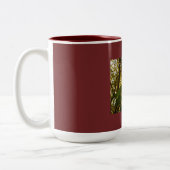 Tasse 2 Couleurs Conception florale d'Apple en Bourgogne (Gauche)
