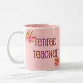 Tasse 2 Couleurs Conception florale retirée du professeur 3D (Gauche)