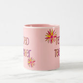 Tasse 2 Couleurs Conception florale retirée du professeur 3D (Centre)