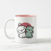 Tasse 2 Couleurs Conception "Fur-Real Friends Forever" (Gauche)
