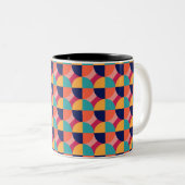 TASSE 2 COULEURS CONCEPTION GÉOMÉTRIQUE. (Devant droit)
