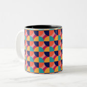 TASSE 2 COULEURS CONCEPTION GÉOMÉTRIQUE. (Devant gauche)