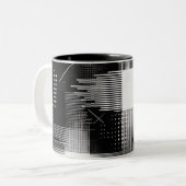 Tasse 2 Couleurs Conception géométrique Abstraite (Devant gauche)