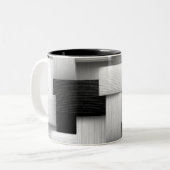 Tasse 2 Couleurs Conception géométrique Abstraite (Devant gauche)