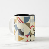 Tasse 2 Couleurs Conception géométrique du style Bauhaus (Devant gauche)