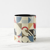 Tasse 2 Couleurs Conception géométrique du style Bauhaus (Centre)