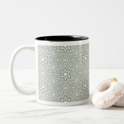 Tasse 2 Couleurs conception géométrique moderne (Avec donut)
