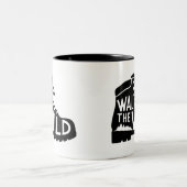 Tasse 2 Couleurs Conception graphique de bottes de randonnée Walk t (Centre)