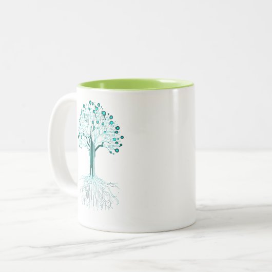 Tasse 2 Couleurs Conception Graphique de Programmation de Codage Bi (Devant gauche)