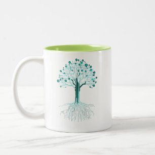 Tasse 2 Couleurs Conception Graphique de Programmation de Codage Bi