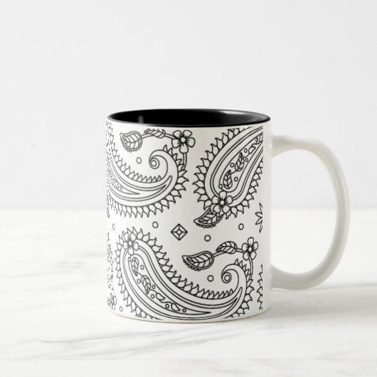 Tasse 2 Couleurs Conception inspirée de Paisley (Droit)