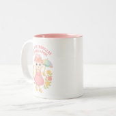 Tasse 2 Couleurs Conception Kitty avec parapluie (Devant gauche)