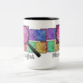 Tasse 2 Couleurs Conception magnifiée par cadeaux de cellules de (Centre)