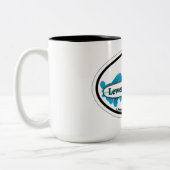 Tasse 2 Couleurs Conception ovale de plage de Lewes (Gauche)