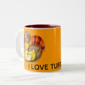 Tasse 2 Couleurs Conception personnalisable de Turducken (Devant gauche)