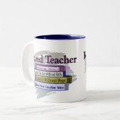 Tasse 2 Couleurs Conception retirée de livres de professeur "pile (Devant gauche)