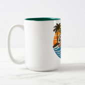 Tasse 2 Couleurs Conception Rétro Coucher de Soleil Opérateur (Gauche)