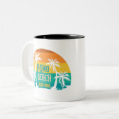 Tasse 2 Couleurs Conception Rétro de Pismo Beach (Devant gauche)