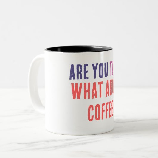 Tasse 2 Couleurs Conception Simple (Devant gauche)