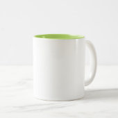 Tasse 2 Couleurs Conception simple blanche personnalisée Ajouter un (Devant droit)