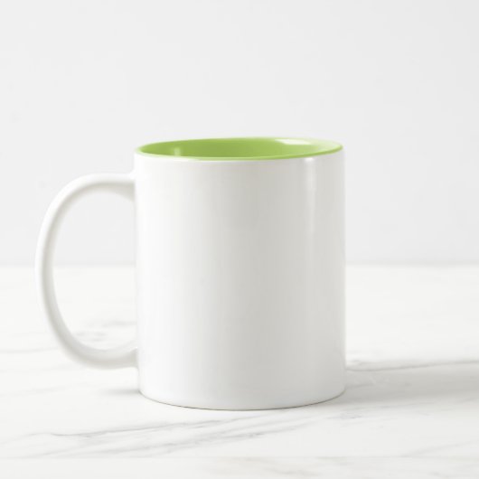 Tasse 2 Couleurs Conception simple blanche personnalisée Ajouter un (Gauche)