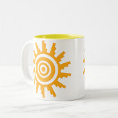 Tasse 2 Couleurs Conception Soleil  (Devant gauche)