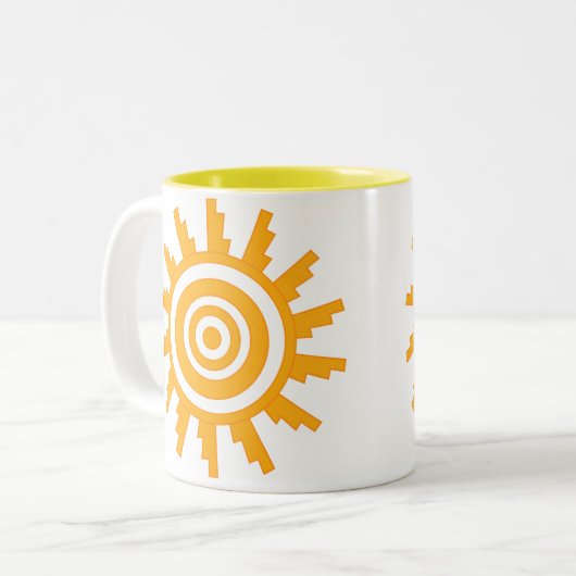 Tasse 2 Couleurs Conception Sun (Devant gauche)