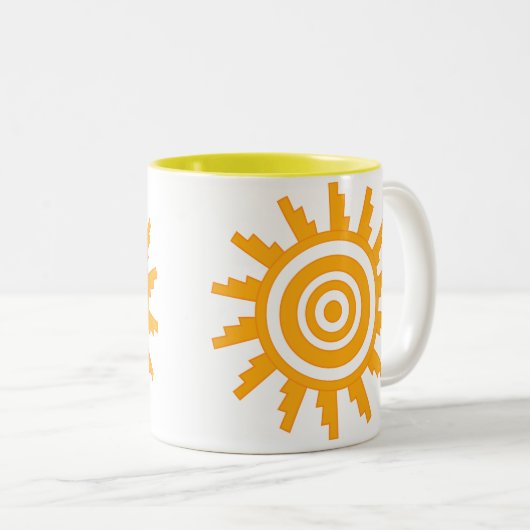 Tasse 2 Couleurs Conception Sun (Devant droit)