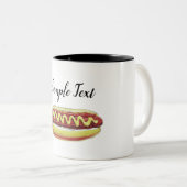 TASSE 2 COULEURS CONCEPTION VECTORIELLE DE NOURRITURE HOTDOG (Devant droit)