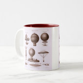 Tasse 2 Couleurs Conceptions chaudes historiques de ballon à air (Devant gauche)