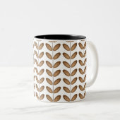 Tasse 2 Couleurs Conceptions de feuilles vectorielles (Devant droit)
