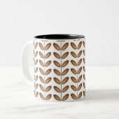 Tasse 2 Couleurs Conceptions de feuilles vectorielles (Devant gauche)