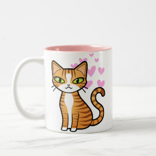 Tasse 2 Couleurs Concevez votre propre chat de bande dessinée (les