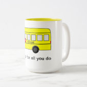 Tasse 2 Couleurs Conducteur de bus scolaire et aide-mule (Devant droit)