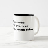Tasse 2 Couleurs Conducteur de camion fiable (Devant droit)