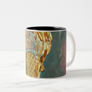 Tasse 2 Couleurs Cône glace chocolat fondu