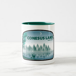 Tasse 2 Couleurs Conesus Lake New York Cerfs