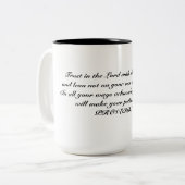 Tasse 2 Couleurs Confiance dans la coupe du Seigneur (Devant gauche)
