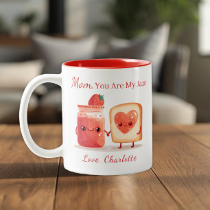 Tasse 2 Couleurs Confiture de fraises mignonne personnalisée Cadeau