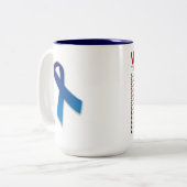 Tasse 2 Couleurs Conscience de spondylarthrite ankylosante grande (Devant gauche)