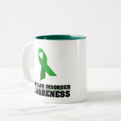 Tasse 2 Couleurs Conscience de trouble bipolaire (Devant gauche)