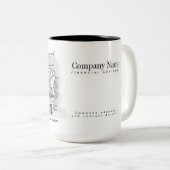 Tasse 2 Couleurs Conseiller financier modèle (Devant droit)