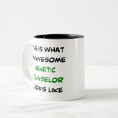 Tasse 2 Couleurs conseiller génétique, génial (Devant gauche)