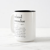 Tasse 2 Couleurs Conseiller scolaire Définition Don d'appréciation (Devant gauche)