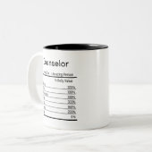 Tasse 2 Couleurs Conseillère personnalisée - Faits nutritionnels (Devant gauche)