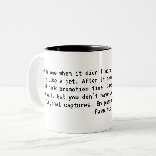 Tasse 2 Couleurs Conseils d'échecs (Devant gauche)