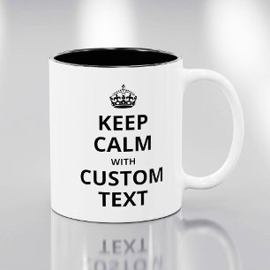 Tasse 2 Couleurs Conserver le calme Citation Modèle personnalisé Mu