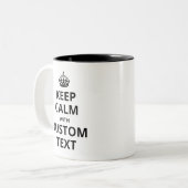 Tasse 2 Couleurs Conserver le calme Citation Modèle personnalisé Mu (Devant gauche)