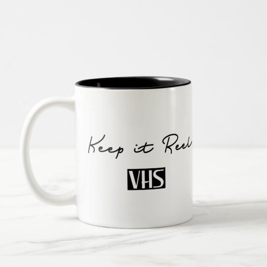 Tasse 2 Couleurs Conserver le VHS Retro Citation (Gauche)