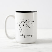 Tasse 2 Couleurs Constellation d'Aquarius (Gauche)